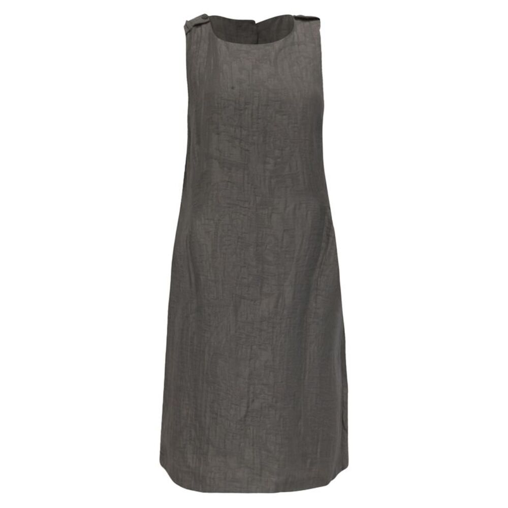 Armani Collezioni Knee Length Dress in Grey Cotton